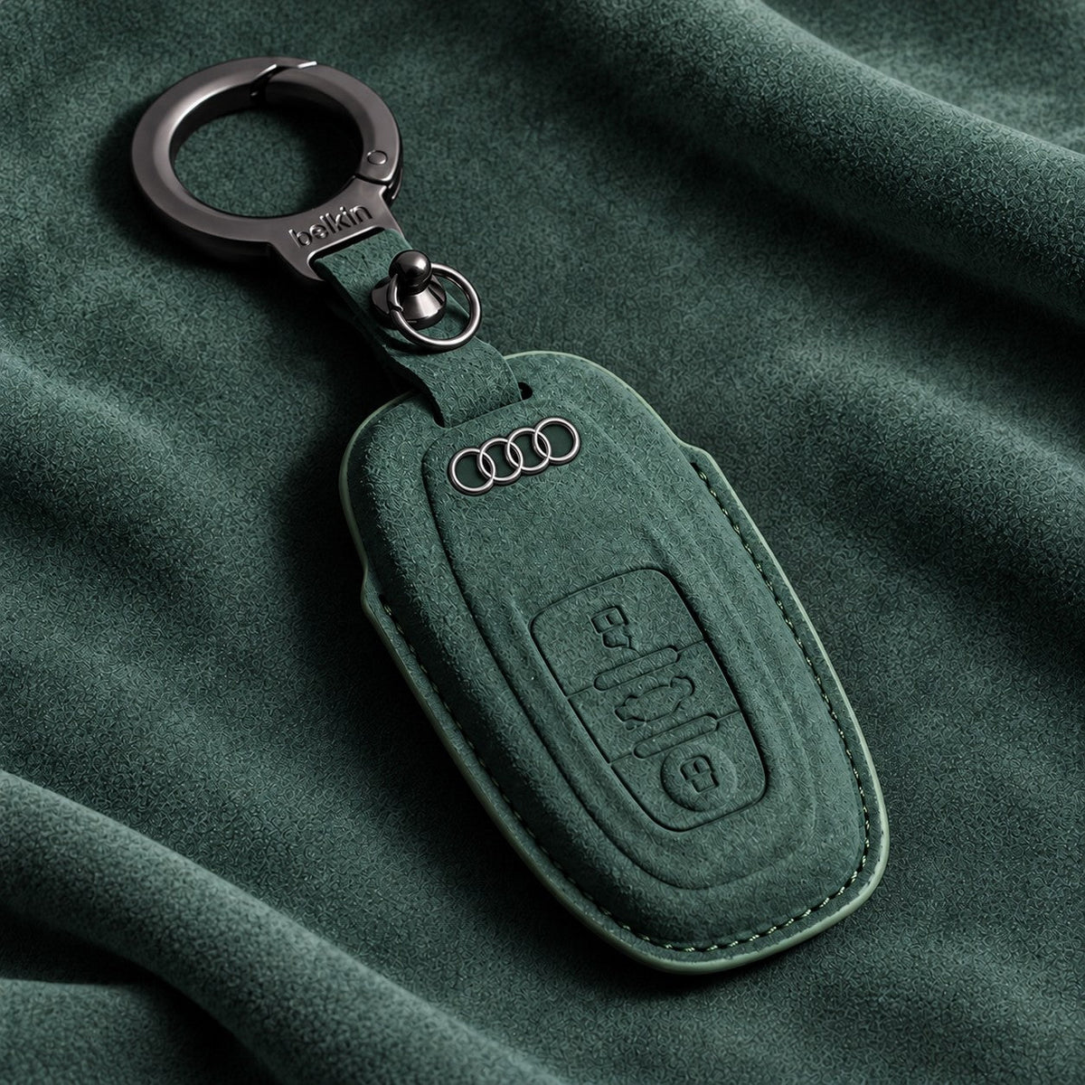 Valenci Keys Audi suede key cover — Type B, Green