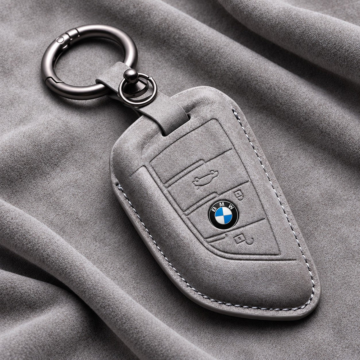Valenci Keys BMW suede key cover — Type A, Gray