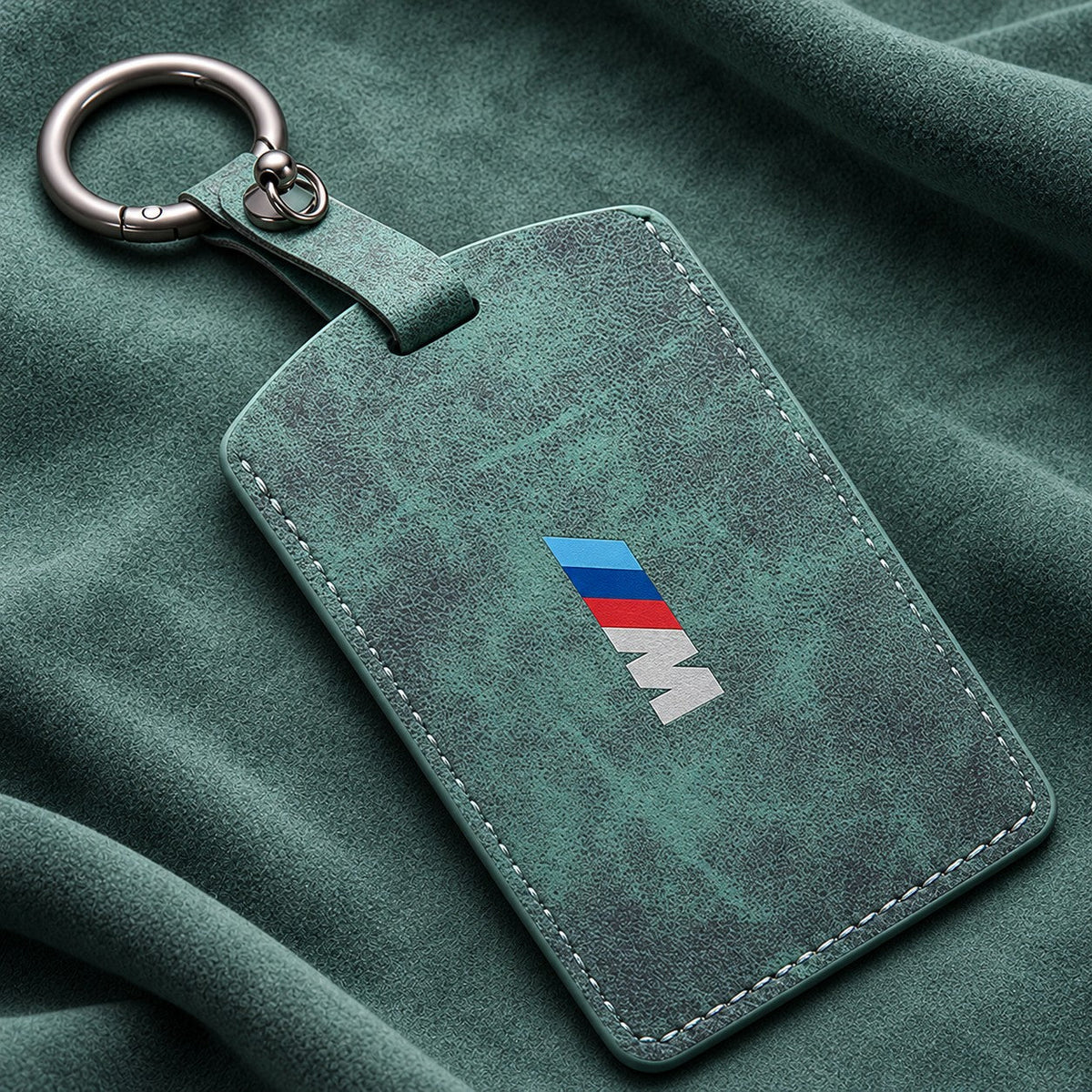 Valenci Keys BMW suede key cover — Type E, Olive Green