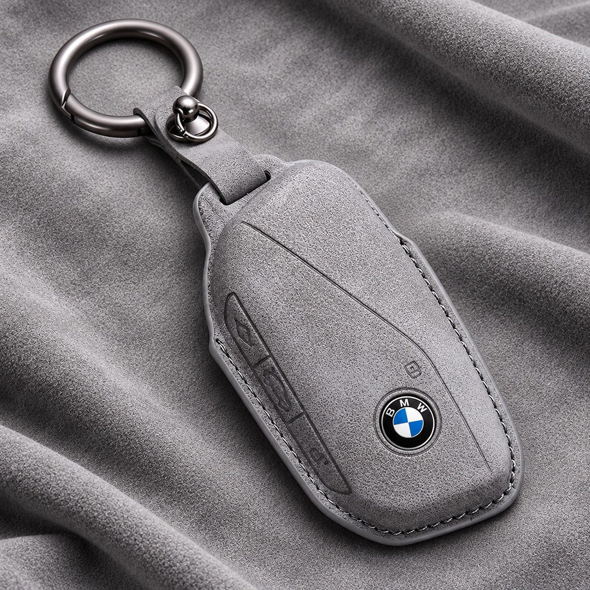 Valenci Keys BMW suede key cover — Type G, Gray