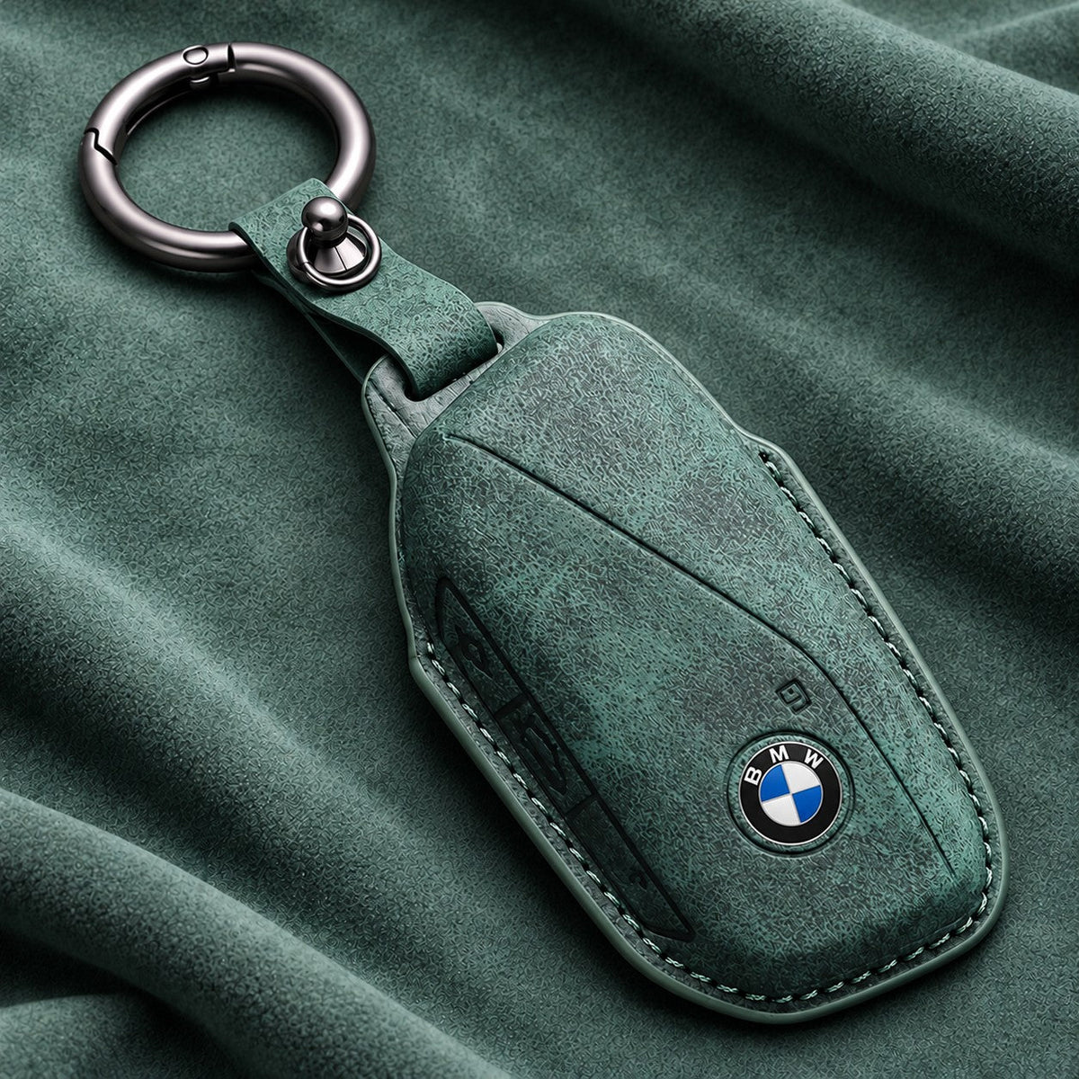Valenci Keys BMW suede key cover — Type G, Olive Green
