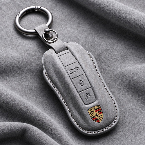 Valenci Keys Porsche suede key cover — Type A, Gray