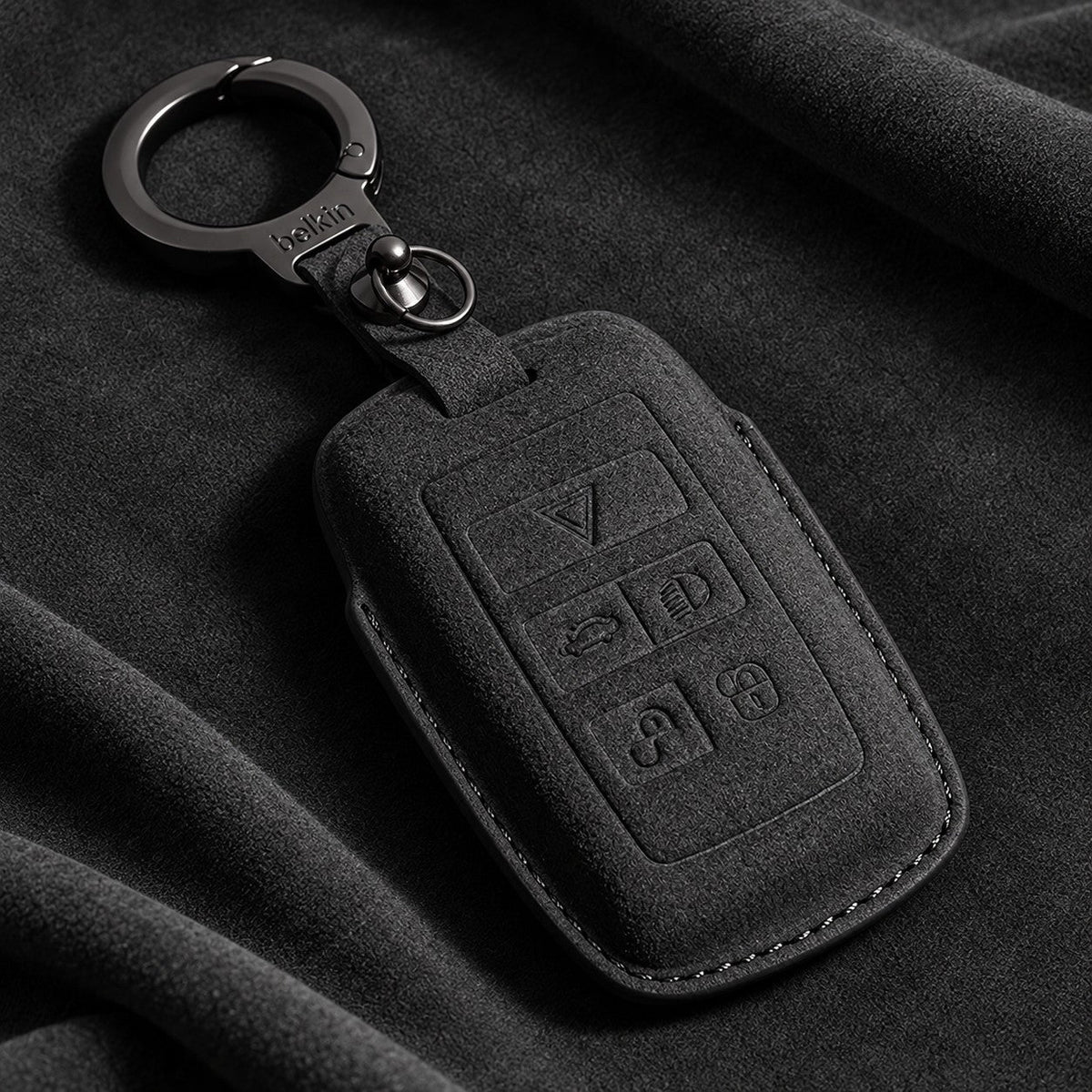 Valenci Keys Range Rover suede key cover — Type B, Black
