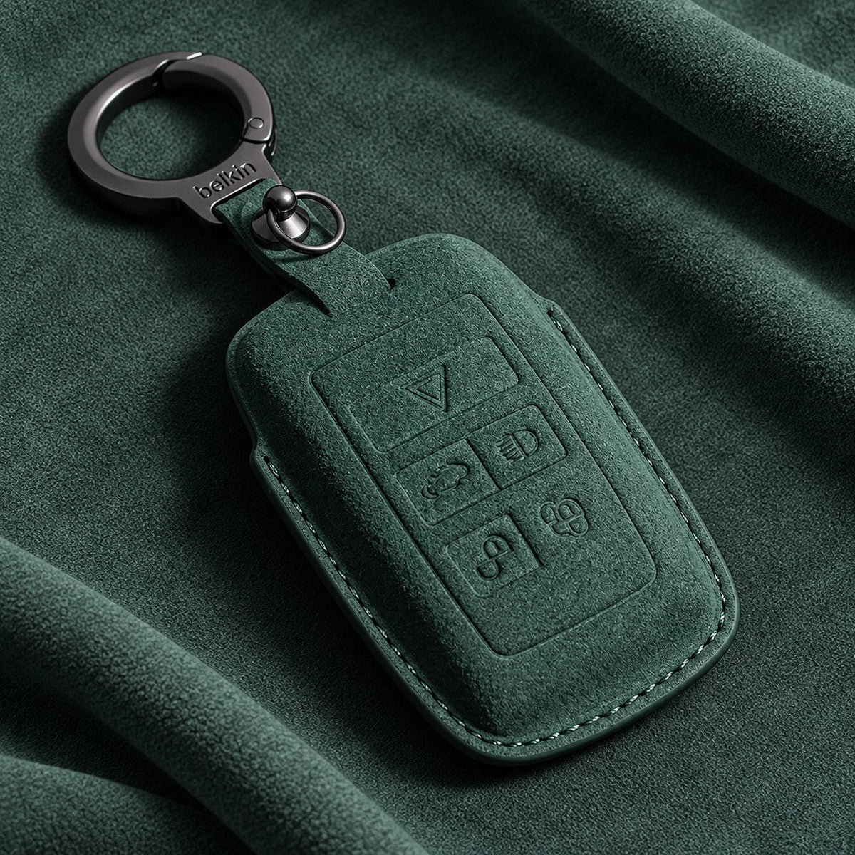 Valenci Keys Range Rover suede key cover — Type B, Green