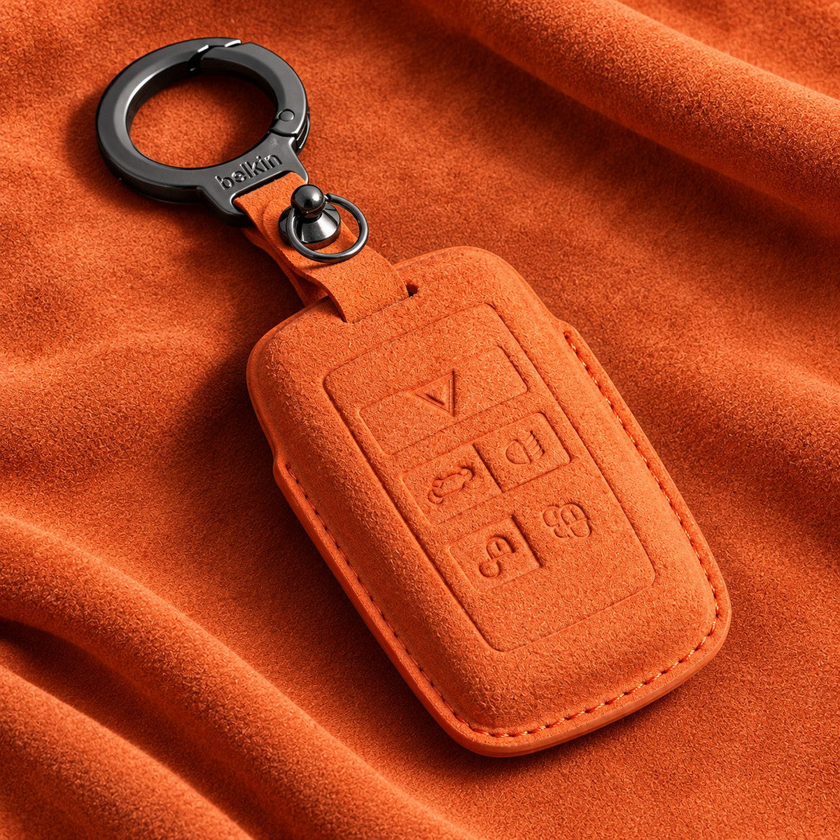 Valenci Keys Range Rover suede key cover — Type B, Orange